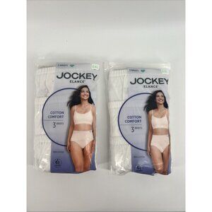 NEW Jockey Elance Cotton Comfort Briefs Size 8 XL White (2 Packs of 3 = 6 Pairs)